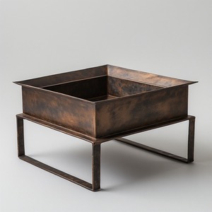 Brasero moderne de qualité supérieure en métal avec finition thermolaquée, conçu pour les patios de luxe, offrant des flammes élégantes et une chaleur fiable. - Product Image 3