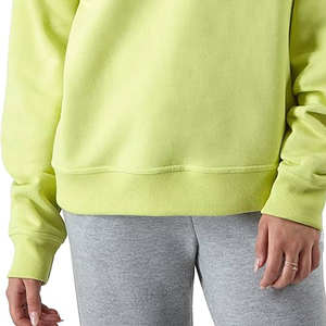 Sweats légers respirants pour femmes col rond épaule tombante Streetwear Logo personnalisé automne saison usine vente en gros OEM - Product Image 5