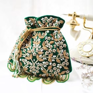 ZARDOZI WORK-Bolso de perlas de cristal para fiesta y boda, WITH--EMBELLISHED de perlas de piedra, hermoso, 2021 - Product Image 2