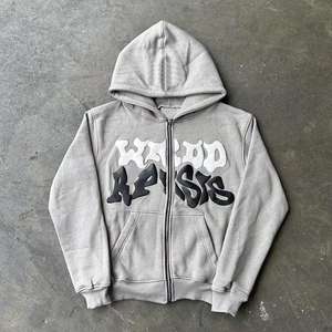 Sudadera con capucha con cremallera de 500GSM de peso pesado del fabricante directo con estilo informal personalizado para el invierno - Product Image 4