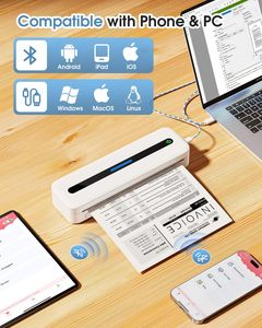 Phomemo M834 A4 intravel kablosuz taşınabilir termal yazıcı 300Dpi seyahat için telefon ve dizüstü bilgisayarlar ile uyumlu/ofis/ev - Product Image 3