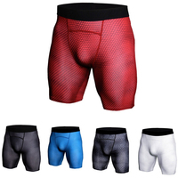 Shorts de compression décontractés pour hommes OEM, tissu extensible à séchage rapide en Spandex/Polyester, couleur personnalisée, motifs imprimés sur mesure