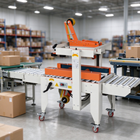 Machine automatique de scellage et d'étiquetage de boîtes électriques pour petits colis en carton, facile à utiliser, emballage papier pour boissons