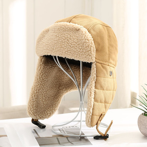 Hombres Mujeres Invierno Trapper Sombrero Ushanka Trooper Aviación Nieve <span class=keywords><strong>Esquimal</strong></span> Sombrero Con Orejeras para Clima Frío - Product Image 1