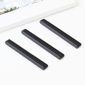 Poignée de tiroir moderne minimaliste en alliage de Zinc longue barre de traction noir mat pour cuisine salle à manger meubles de salle de bain - Product Image 5