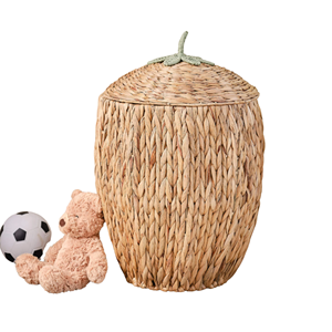 Natural Water Hyacinth Eco-Friendly Vintage Style Strawberry Shaped Kid <b>Basket</b> <b>Handles</b> New Special Design Cheap Wholesale Price - Product Image 5