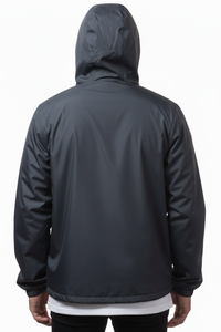 เสื้อแจ็คเก็ตวินด์เบรกเกอร์แบบ OEM สไตล์สตรีทแวร์ แต่งขอบแบบกำหนดเอง ผลิตจากโพลีเอสเตอร์ ไนลอน และผ้าตาข่าย ชุดแจ็คเก็ตแบบมีแถบข้างสำหรับผู้ชาย - Product Image 6