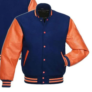 Veste universitaire à col montant à manches longues 2025 pour hommes, en toile de laine d'hiver, vêtements pour adultes - Product Image 1