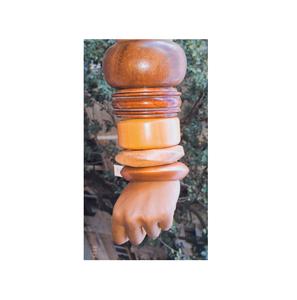 Bracelets en bois massif naturel imperméables, fabriqués à la main, bijoux ethniques traditionnels pour femmes, couleurs personnalisées, cadeaux de vacances, vente en gros - Product Image 1