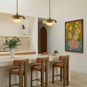 Chaise de salle à manger moderne en similicuir, chaise d'appoint rembourrée avec pieds en bois, siège décoratif pour salle à manger, restaurant, hôtel - Product Image 6
