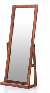 Marco de Espejo de Cuerpo Entero de Madera de Caucho Sólido (para Piso) - Product Image 6