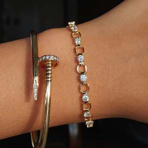 Bracelet en matrice de diamants 2,70 carats, bijoux en argent sterling - Product Image 5