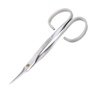 Ciseaux à cuticules en acier inoxydable légers et écologiques à lame incurvée gauche, outil de manucure de précision pour une peau des ongles précise - Product Image 1