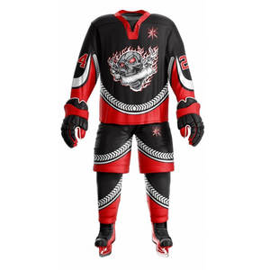 Uniforme de hockey sobre hielo para adultos personalizable, secado rápido de alta calidad, totalmente transpirable, estirable, conjunto de impresión por sublimación, estilo Unisex - Product Image 1