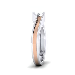 Anillo de diamante elegante para hombre Solitario Certificado en oro de 14K/18K Regalo de joyería fina - Product Image 3