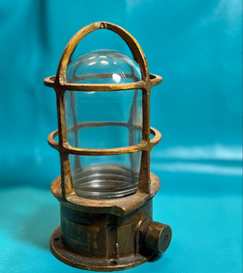 Support fait main haute qualité lampe bateau laiton poste lumière électrique - Product Image 2