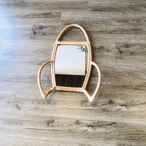 กระจกหวายสานมือสไตล์จรวดสำหรับตกแต่งสถานรับเลี้ยงเด็กและตกแต่งผนังบ้าน - Product Image 4