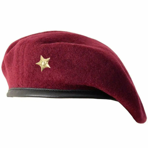 High Quality Unisex <b>Beret</b> Hat Custom Logo Flat Design Black Cotton Polyester Wool Outdoor Men's Classic Wholesale Accessory - Product Image 2