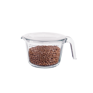 Taza Medidora de Vidrio de Borosilicato Ecológica con Marcas y Tapa, Apta para Lavavajillas, para Cocina Casera, Precio de Fábrica, Venta al por Mayor - Product Image 1