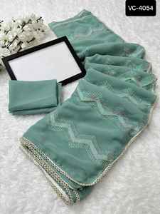 Vêtements de mariage de haute qualité Heavy Phantom Silk Readymade Saree Blouse avec une belle séquence Zari fonctionne avec un prix de gros - Product Image 6