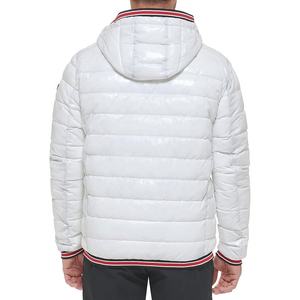 Veste matelassée à logo personnalisé, rembourrage en coton, coque extérieure décontractée en polyester doux et non brillant pour l'hiver, vêtements de rue pour l'extérieur en toile à capuche - Product Image 6