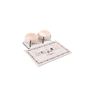 Juego de 2 Tazones de Madera para Comida y Agua con Base Desmontable, Capacidad de 200 ml, Muy Coloridos - Product Image 3