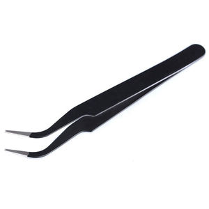 Pinzas para pestañas Premium antideslizantes de alta calidad 100%, herramienta de belleza de acero inoxidable de nuevo estilo, etiqueta privada de volumen puntiagudo - Product Image 3