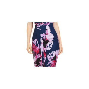 Abito tubino da donna Trina Turk blu navy/viola con stampa floreale, taglia 4 - per uso professionale - Product Image 3