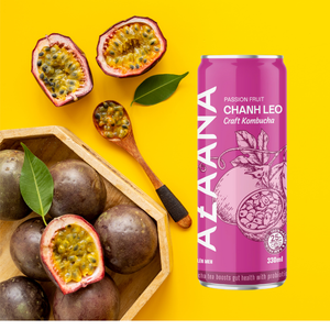Auténtico té de Kombucha, sabor a fruta de la Pasión, refrescante, saludable, bebida no alcohólica empaquetada en caja de taza, fabricante de confianza de Vietnam - Product Image 1