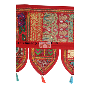 Handmade 78\" Patchwork <b>Window</b> Door Valance Topper Decorative Wall Hanging <b>Curtains</b> & Valances - Product Image 2