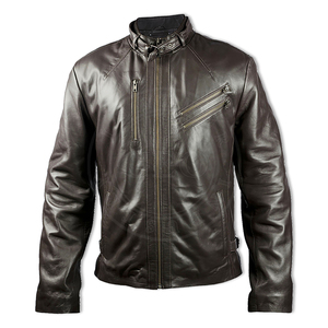 Chaquetas de cuero genuino en, estilos de motorista y bombardero para venta al por mayor global - Product Image 1