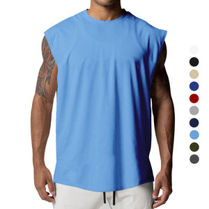 Wide Shoulder Muscle Fitness Wear Sleeveless Comfortable Breathable Stringer Tank Top Bodybuilding Tank Tops <b>Mens</b> Tank Top Gym - Product Image 3