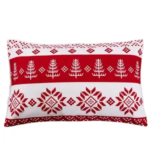 Juego de cama de Navidad de alta calidad, funda de almohada doble Queen King, copo de nieve rojo, árbol Floral, juego de funda nórdica individual completa