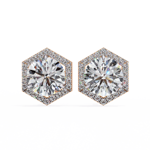18K Gold Unique Earring with Lab-Grown Diamond Premium Diamond Earrings - Product Image 5