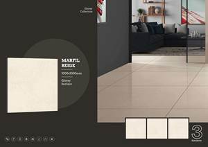 Carreaux de sol muraux en porcelaine brillante de qualité supérieure 1000x1000 | Collection de qualité d'exportation élégante et durable grand format 100x100 - Product Image 5