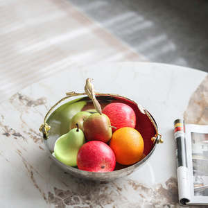 Corbeille à fruits en métal avec poignée en forme d'oiseau pour table à manger, comptoir de cuisine, décoration intérieure, cadeau, hôtel, restaurant, présentoir, plateaux de service - Product Image 3