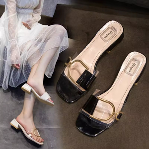 Latest Spring and Summer French Style Mary Jane Shoes Retro British Thick Sole Leather <b>Flats</b> Sweet Cool High Heel Shoes - Product Image 2