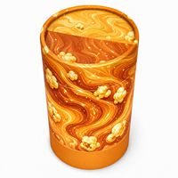 Tube d'emballage en papier pour pop-corn au caramel