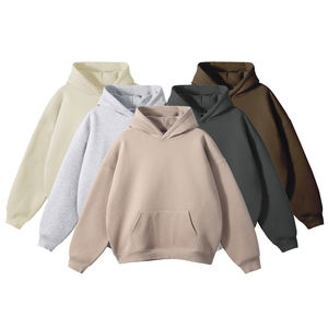 Sudadera con Capucha para Hombre, 100% Algodón, Invierno, Resistente al Viento, Sólida, 400g, Corte Cuadrado, Unisex - Product Image 2