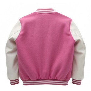 Chaqueta acolchada con Parche de corazón blanco rosa para mujer, soporte bordado de amor, ropa de calle estilo béisbol, ropa de calle universitaria - Product Image 2