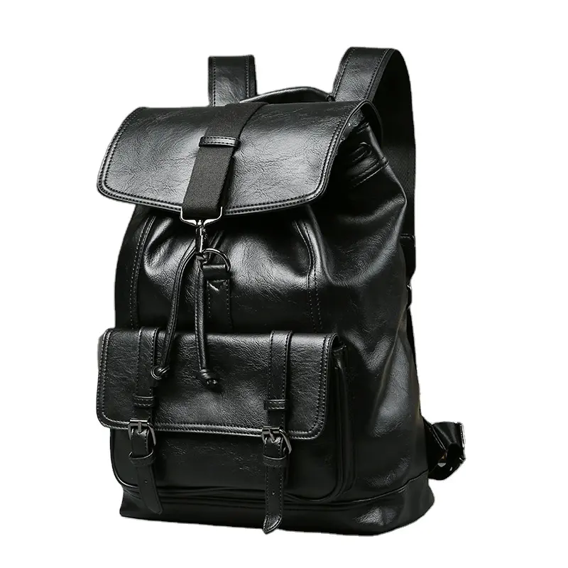 Trendy Custom Men Leather Backpack Bags Fashion Luxury Waterproof College School Backpack Back Pack