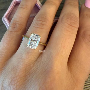 Elegante anillo de compromiso de diamante con corte de cojín cultivado en laboratorio para mujer, joyería fina, regalo nupcial, anillo de boda de diseñador - Product Image 5