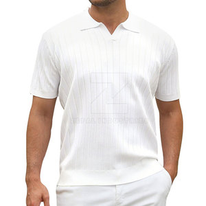 เสื้อถักผู้ชายใส่สบายแขนสั้นผ้าฝ้ายแห้งเร็วระบายอากาศได้ดีเป็นมิตรกับสิ่งแวดล้อม100% - Product Image 2