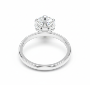 Round Brilliant Cut Lab Grown <b>Diamond</b> <b>Ring</b> for Women in 18K Gold Classic Engagement & Wedding Jewelry - Product Image 4