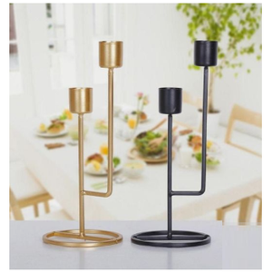 Noir fer métal chauffe-plat candélabre décoration de la maison cadeau salon table métal bougeoir mariage fête événement - Product Image 2