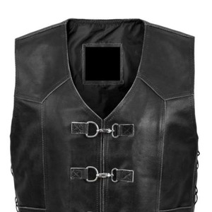 Hot Selling Genuine Leather <b>Men's</b> <b>Vests</b> 100% Cowhide Leather Motorcycle Club Sleeveless Jacket Slim Biker <b>Men</b> <b>Vests</b> & Waistcoats - Product Image 3
