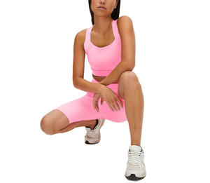 Sujetador deportivo para correr con cuello en U de calidad pura, soporte completo, ropa de fábrica de Yoga, Sujetador deportivo Popular en blanco para mujer - Product Image 4