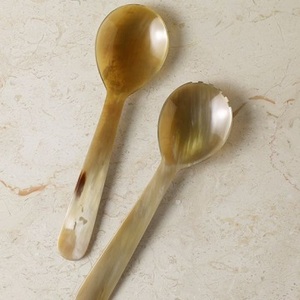 ช้อนสลัดฮอร์นทำมือและส้อมทำมือควายแตรขัดสลัดเครื่องครัวเซิร์ฟเวอร์สลัดเซิร์ฟเวอร์ homeware - Product Image 1