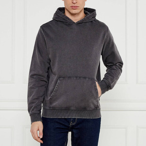 Sudadera con Capucha para Hombre, Estilo Deportivo Vintage, con Bolsillo, Mezcla de Algodón Suave, Secado Rápido, Transpirable, Tejido de 360g, Estilo Casual Urbano, OEM/ODM - Product Image 1