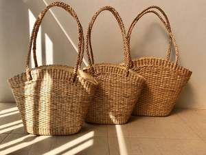 OEM de sac à main de haute qualité en jonc de mer Personnaliser le nouveau panier de rangement en jonc de mer de HNH Craft Nouveau produit écologique - Product Image 3